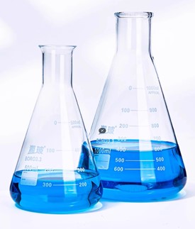 Glass Erlenmeyer flask
